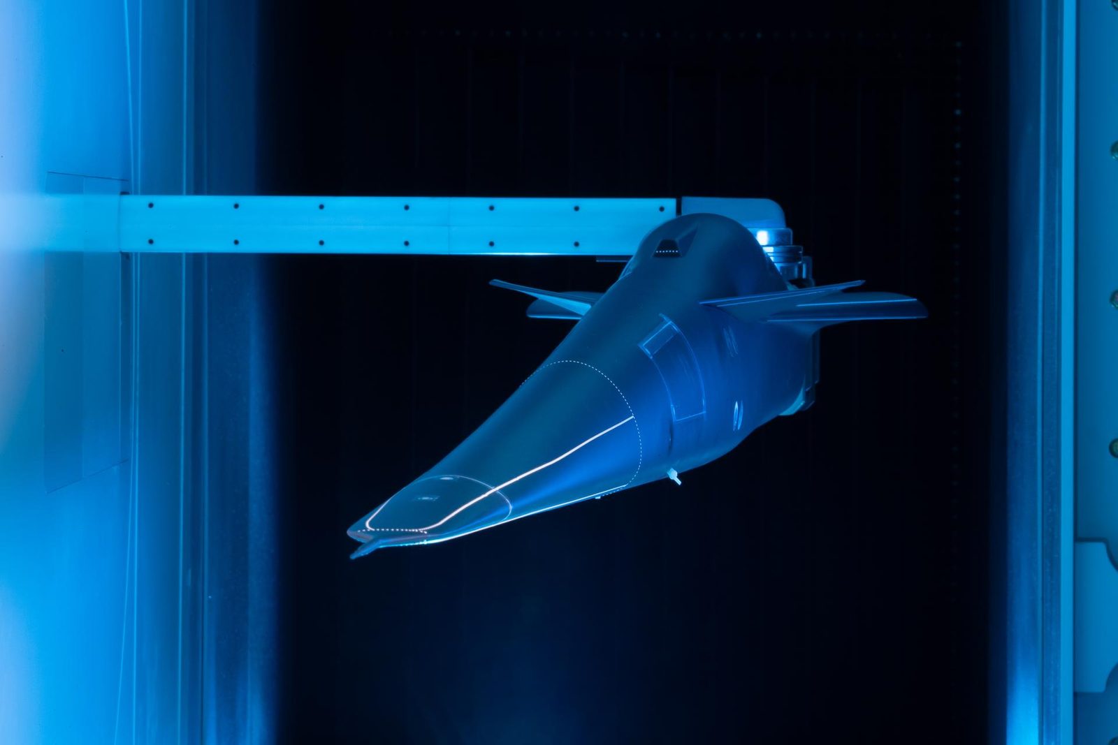 Wind-tunnel model of the X-59 forebody at NASA Langley